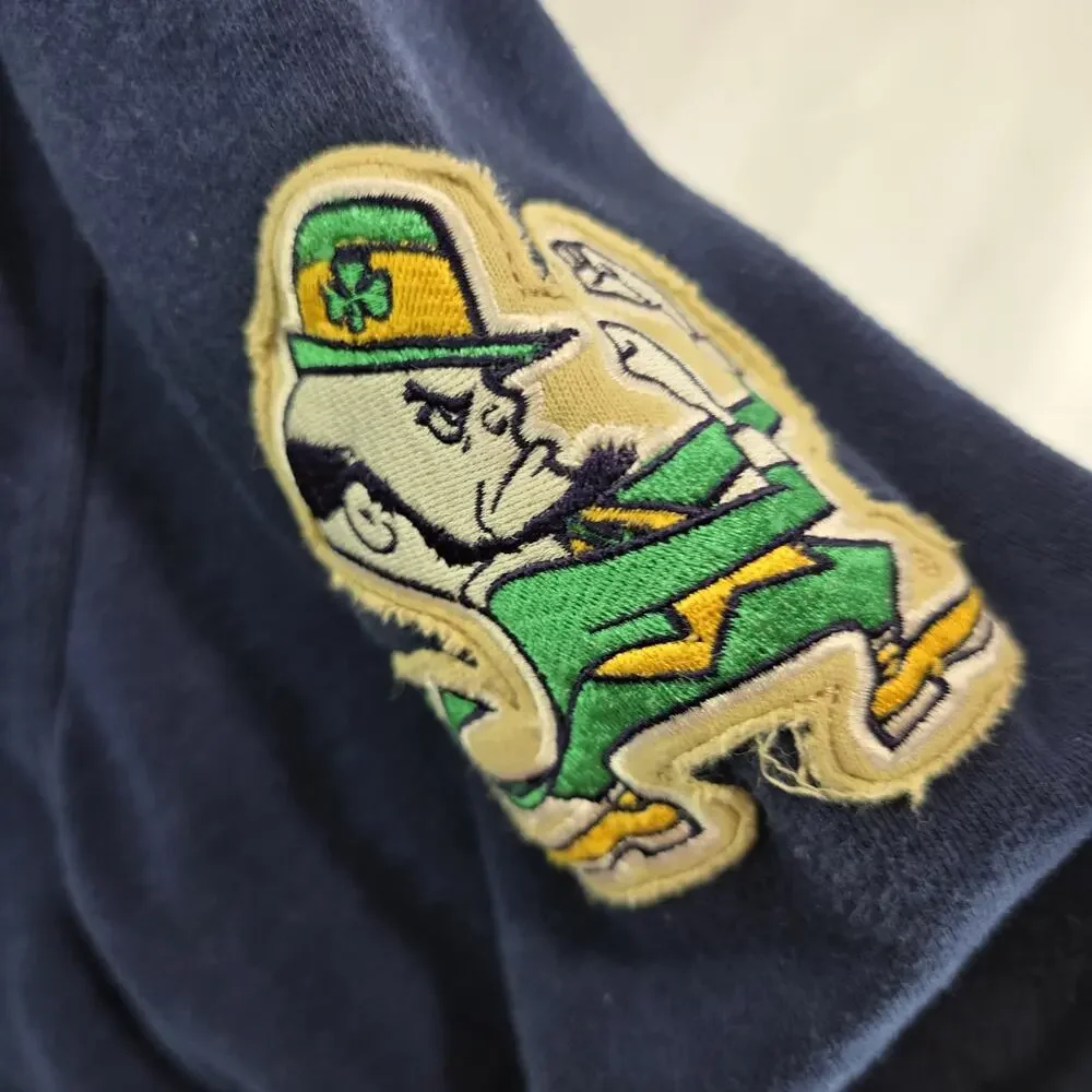Notre Dame Hoodie Mens XL Blue Full Zip Fighting Irish College Adidas Jacket